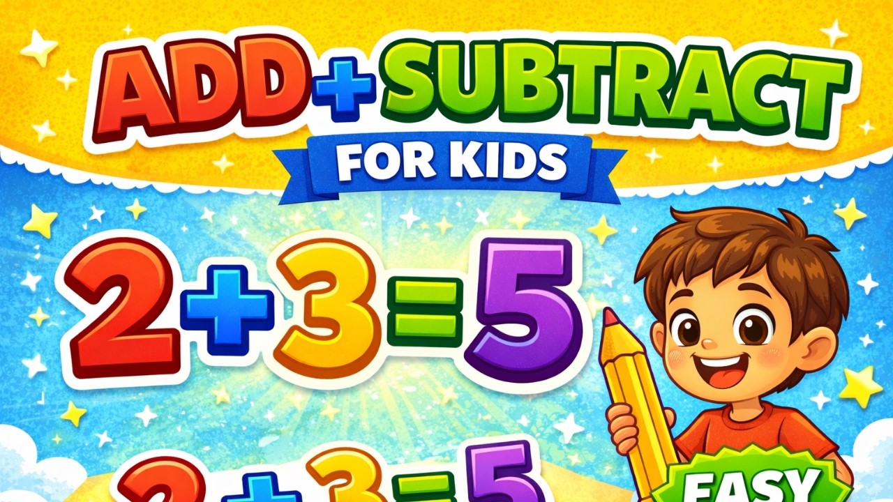 Basic Math for Kids | Addition + Subtraction Step by Step