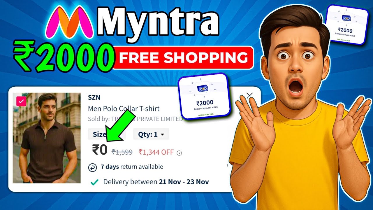 Myntra Free Shopping Trick Today 🔥 Myntra Coupon Code Today | Myntra Platform Fee Kaise Hataye