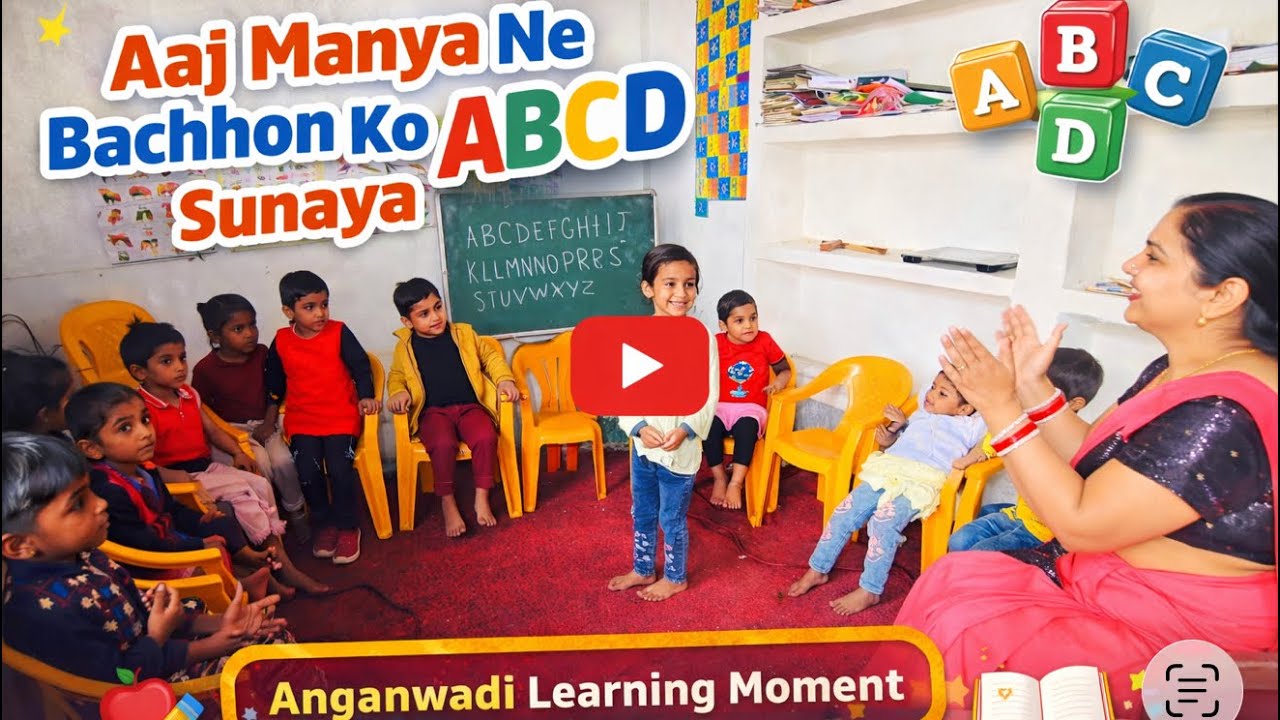 मान्या ने आज ABCD सुनाया | Anganwadi Activity | #meeradevianganwadi 