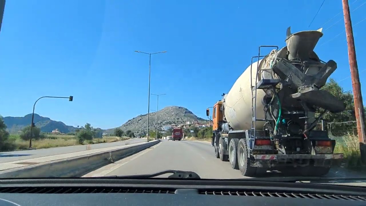 Rhodes. Greek Island. Driving from Afandu to Lindos