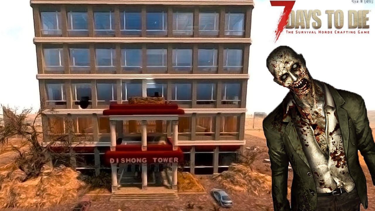 【2人実況】巨大なタワーに隠された「罠」で爆笑する生き残りサバイバル - 7 Days To Die #4