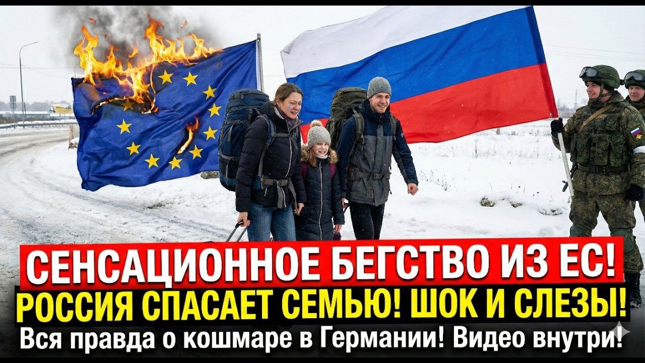 🇩🇪БЕГСТВО из ЕС в РФ🇪🇺🇪🇺🇪🇺 Европа в ШОКЕ😱Россия спосает семью из Германии