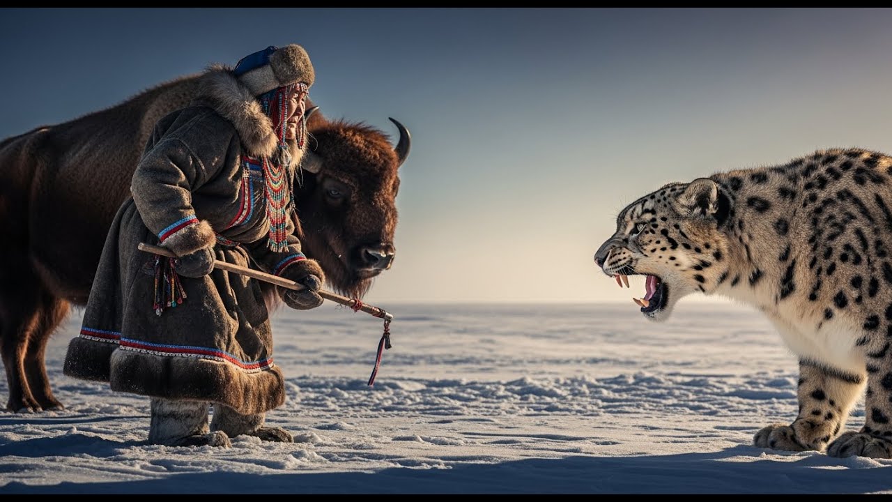 How an 82-Year-Old Woman Faced a Snow Leopard and Saved Her Bison | Yakutia Survival