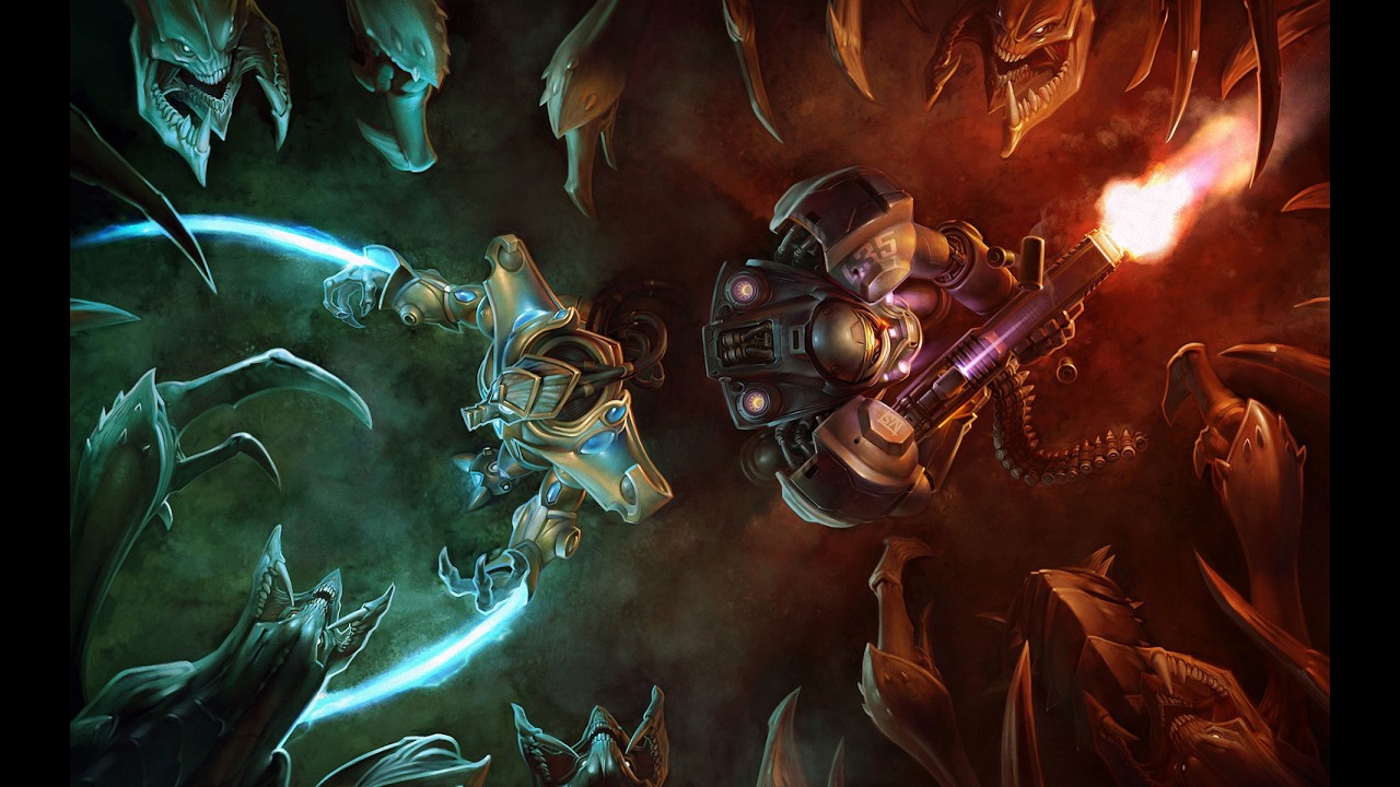 StarCraft 2 Крылья Трёх Рас часть 1 (дарки, люркеры и торы - вот мой билд на сегодня)