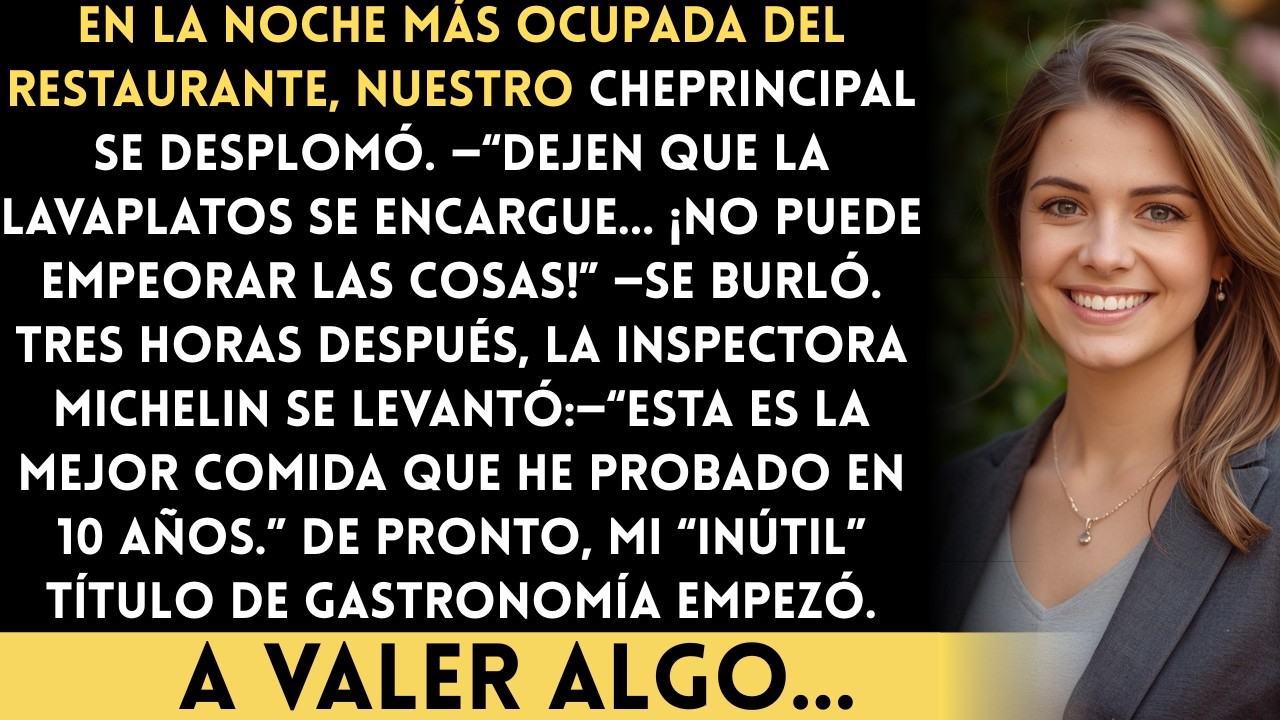 El chef principal me llamó solo una lavaplatos… ¡pero su reseña de la estrella Michelin lo...