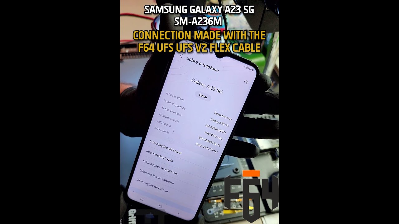 Samsung Galaxy A23 5G SM-A236M Connection made with the F64 UFS UFS V2 FLEX Cable #f64  @thefonefix