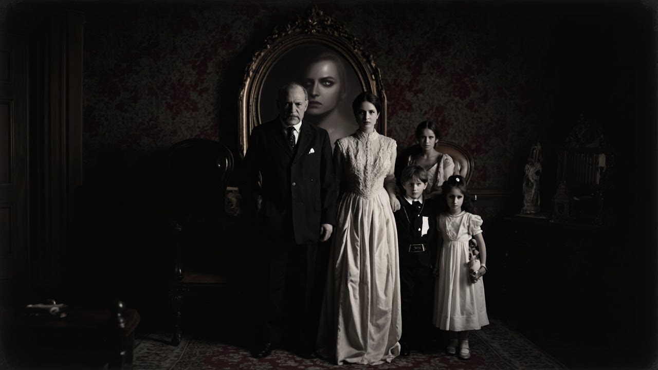Familia victoriană din 1900 — 125 ani mai târziu, restaurarea digitală dezvăluie o reflexie șocantă