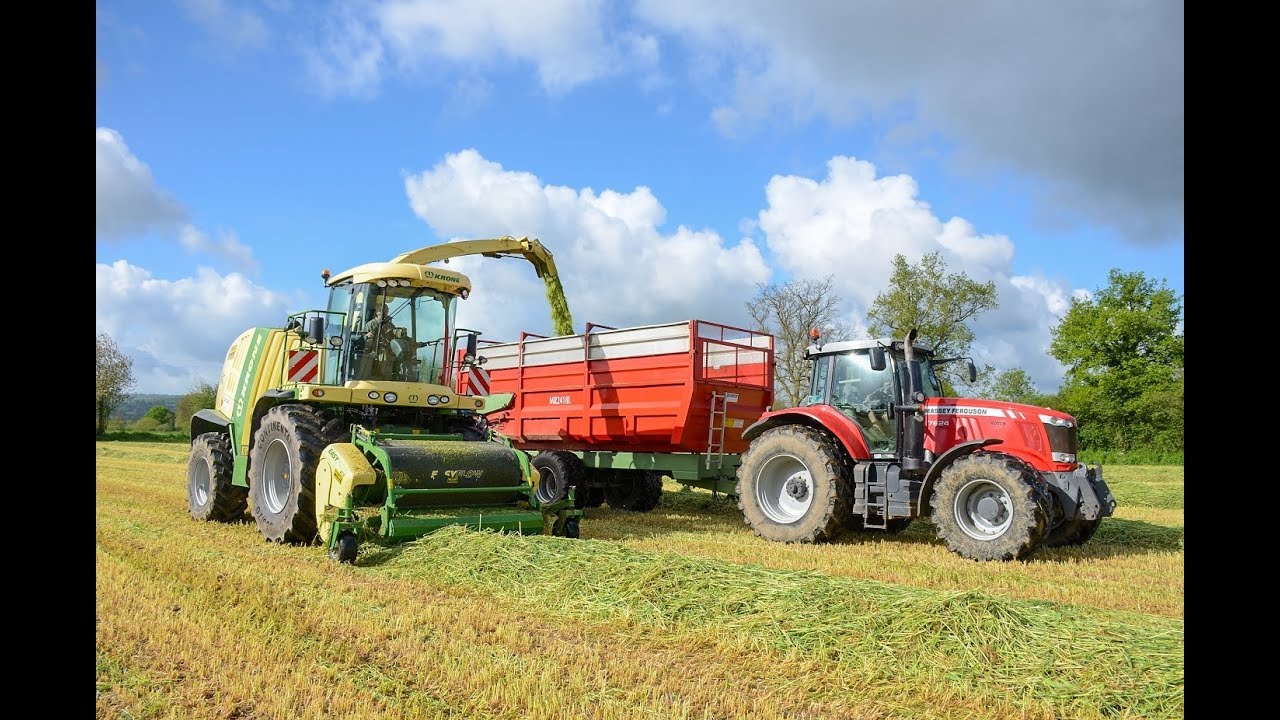 Ensilage d'herbe 2018 - Krone BigX 600 - Gaec de la Bottiniere .