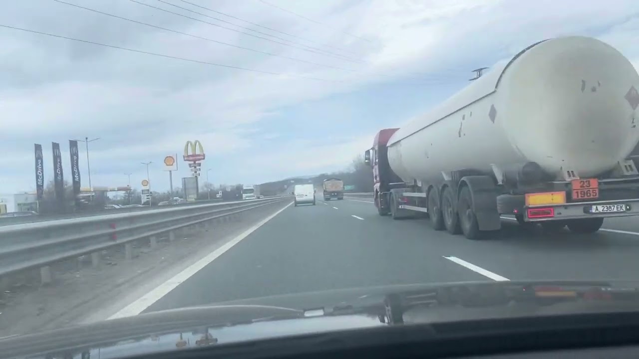 Bugarska, voznja, autoput Kulata - Sofija, na prilasku prestonici
