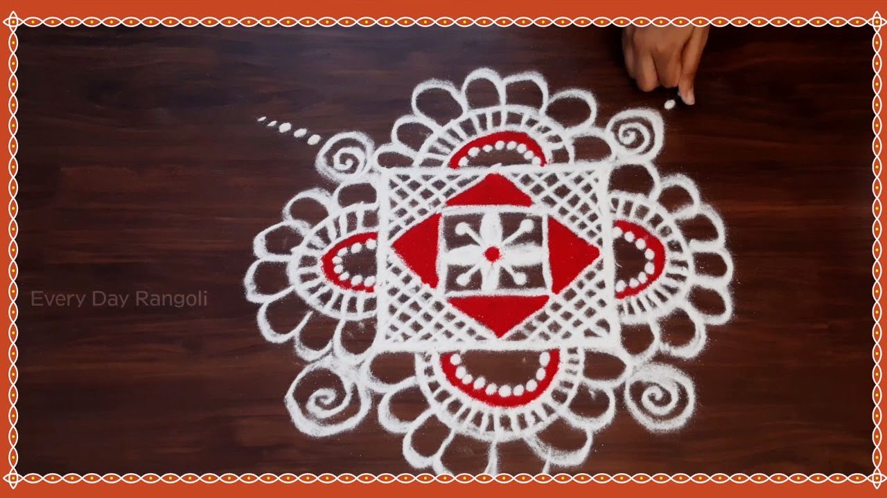 Thai Madham Kolam | Thai Madham Special Kolam | Thai Madham Flowers Kolam | Traditional Kolams