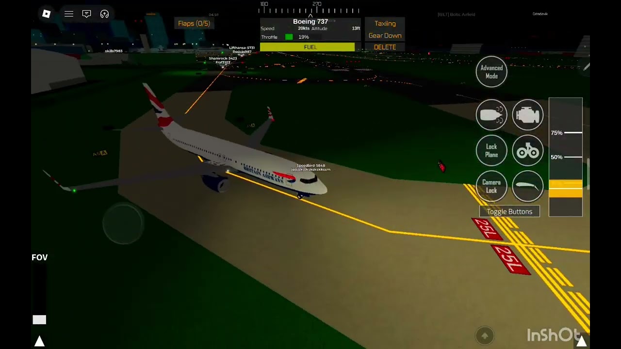 B737 British airways flight