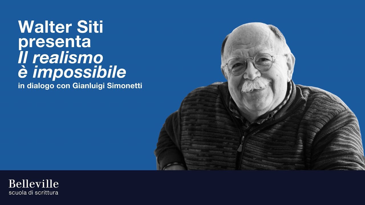 Walter Siti presenta Il realismo è l'impossibile  in dialogo con Gianluigi Simonetti