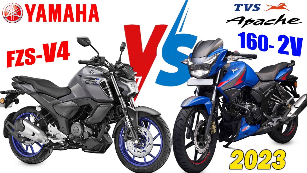 2023 Yamaha FZS V4 VS TVS Apache RTR 160 2V || Comparison🔥||