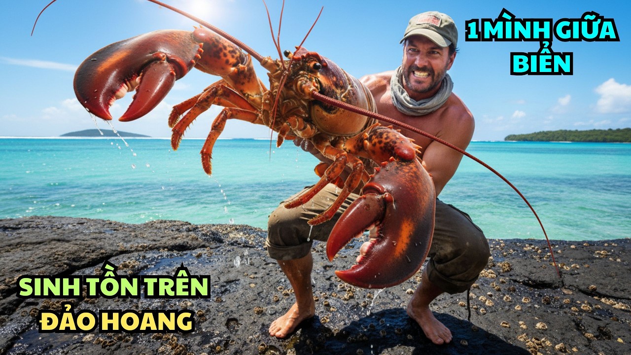 Bị Thả Một Mình Trên Đảo Hoang – Săn Hải Sản Giữa Sóng Lớn Để Sống