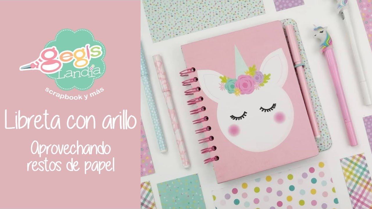 Gegis DT - Libreta con porta pluma encuadernada con arillo - Utilizando restitos #scrapbooking