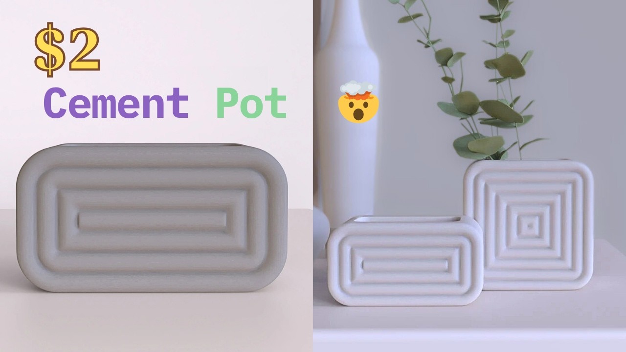 DIY This Concrete Flowerpot at Home | So Easy, It’s Addictive! 🪴🔥