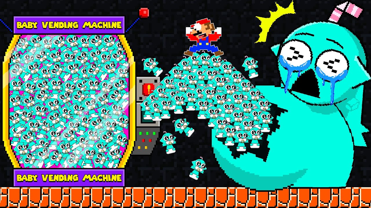 What If Mario VS 9999 Baby Aqua Sprunki in Pregnant Calamity #sprunki