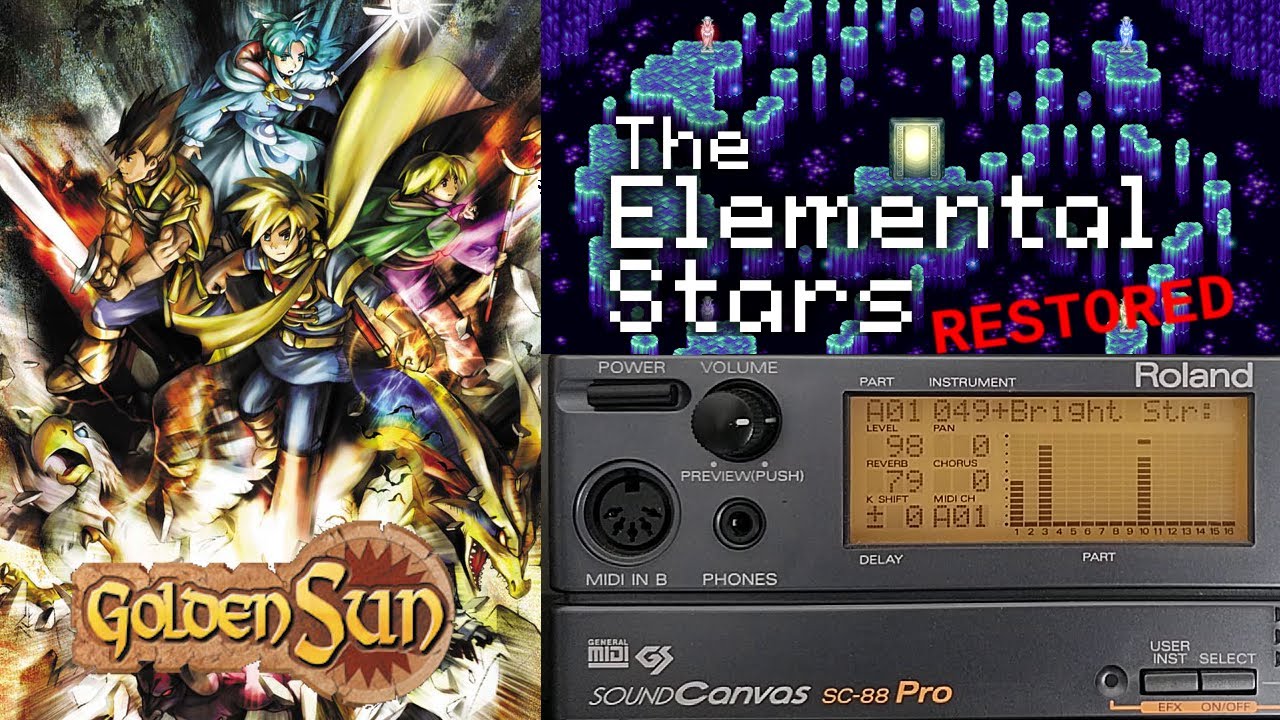 The Elemental Stars (Restored - Roland SC-88) - Golden Sun