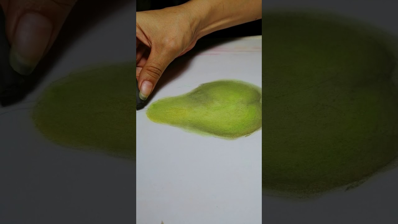 Pera con gis pastel