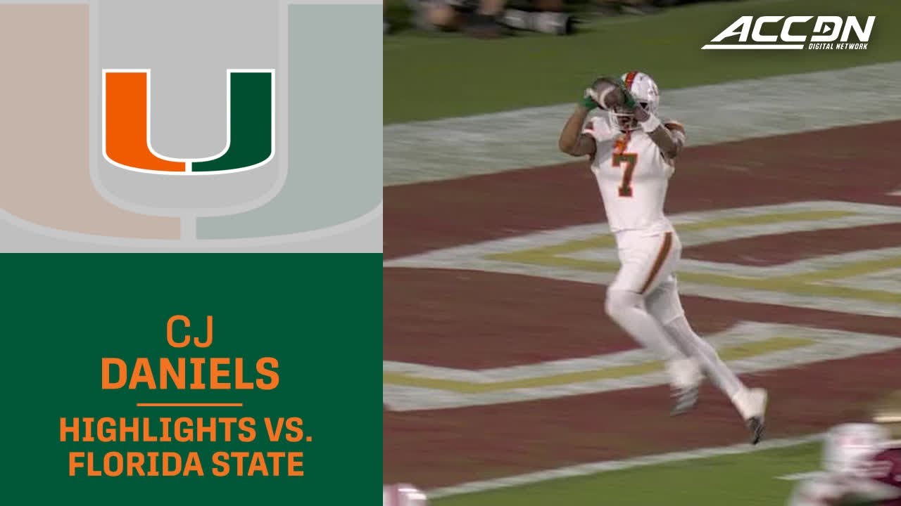 Miami's CJ Daniels Scores 2 Touchdowns Against FSU