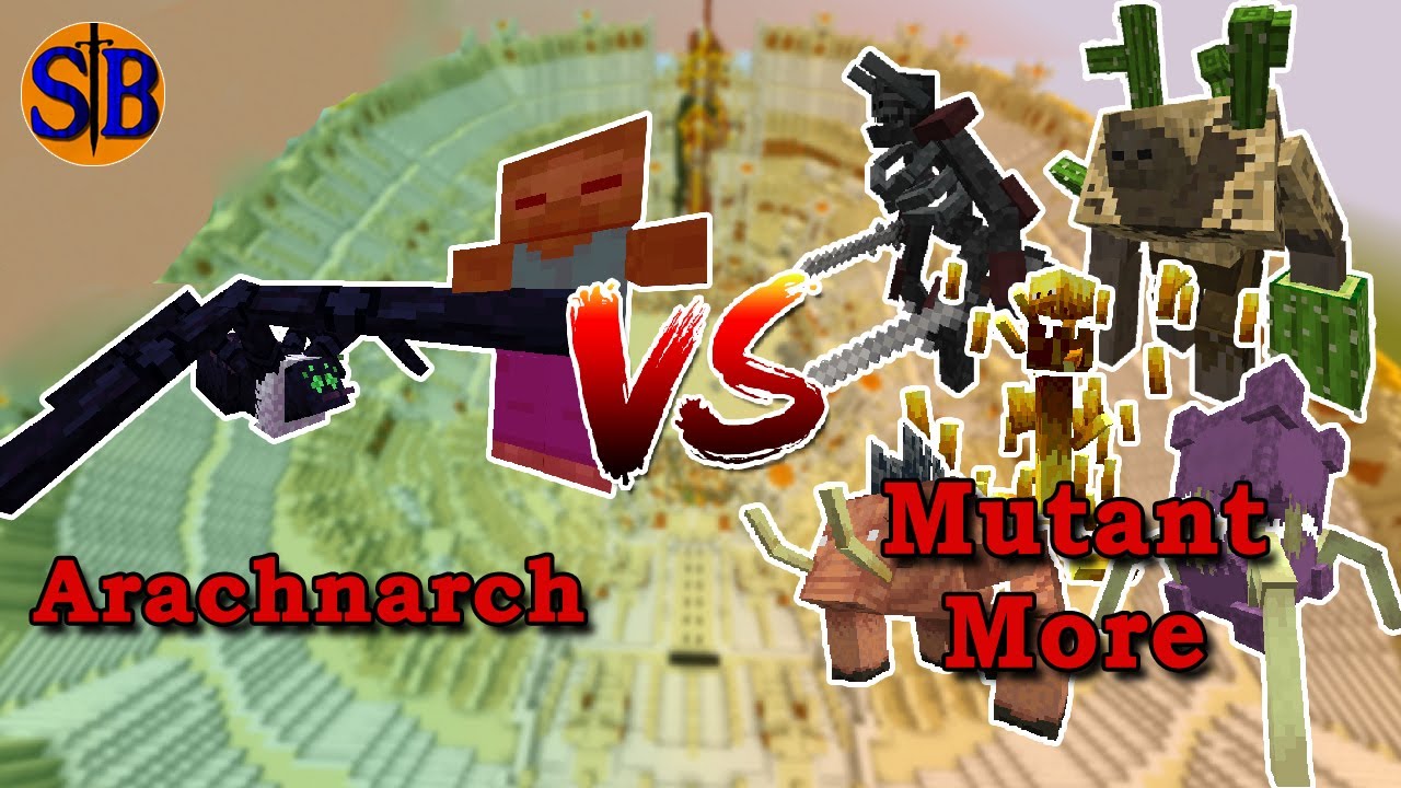 Arachnarch (Blue Skies) vs Mutant More Monsters | Minecraft Mob Battle