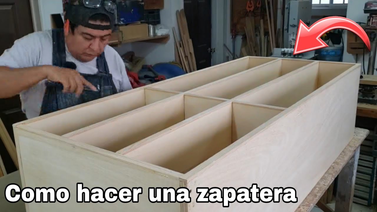 Como hacer una zapatera, con triplay de pino