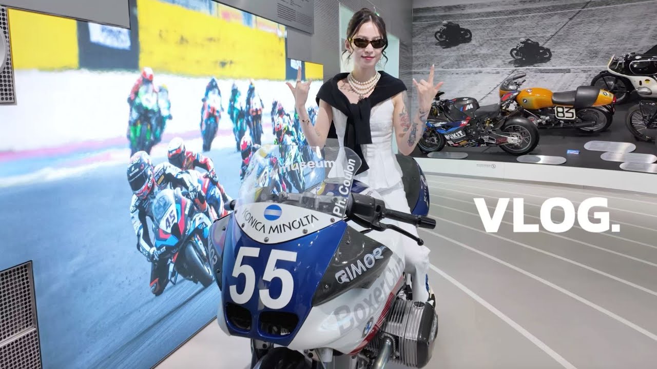 慕尼黑VLOG🇩🇪 (下)｜Citywalk + 宝马博物馆 ：摩托🏍️和姐的花臂适配度10000% 😎 ｜Munich Travel Vlog