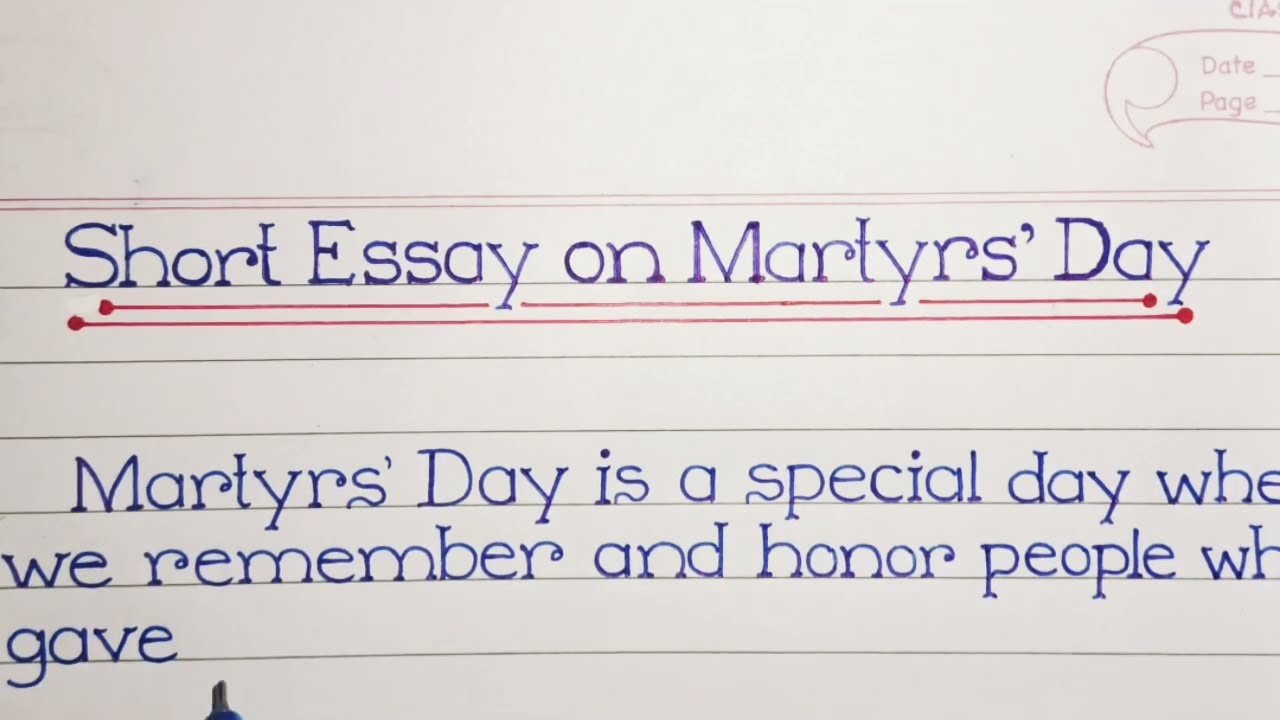 Martyrs day essay in 100 words | Short essay on Martyrs day in english