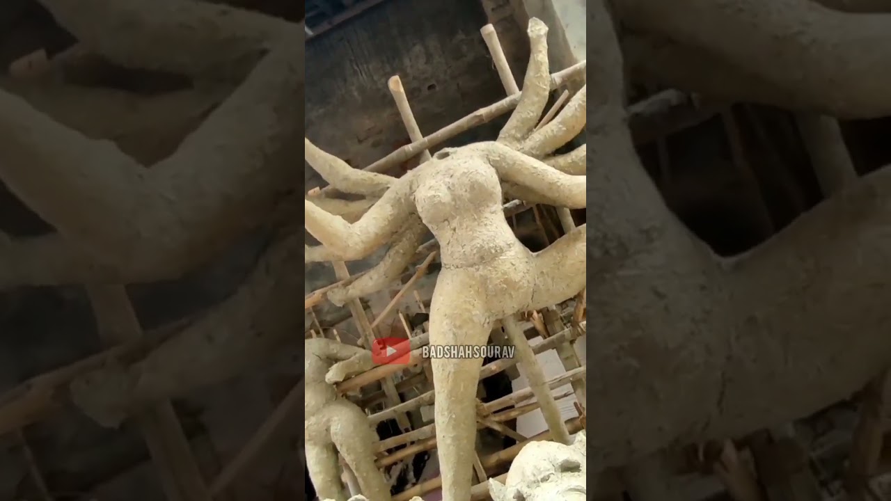 Traditional Durga Idol Making Kumartuli 2023 | Durga Puja 2023 #kumartuli #shorts