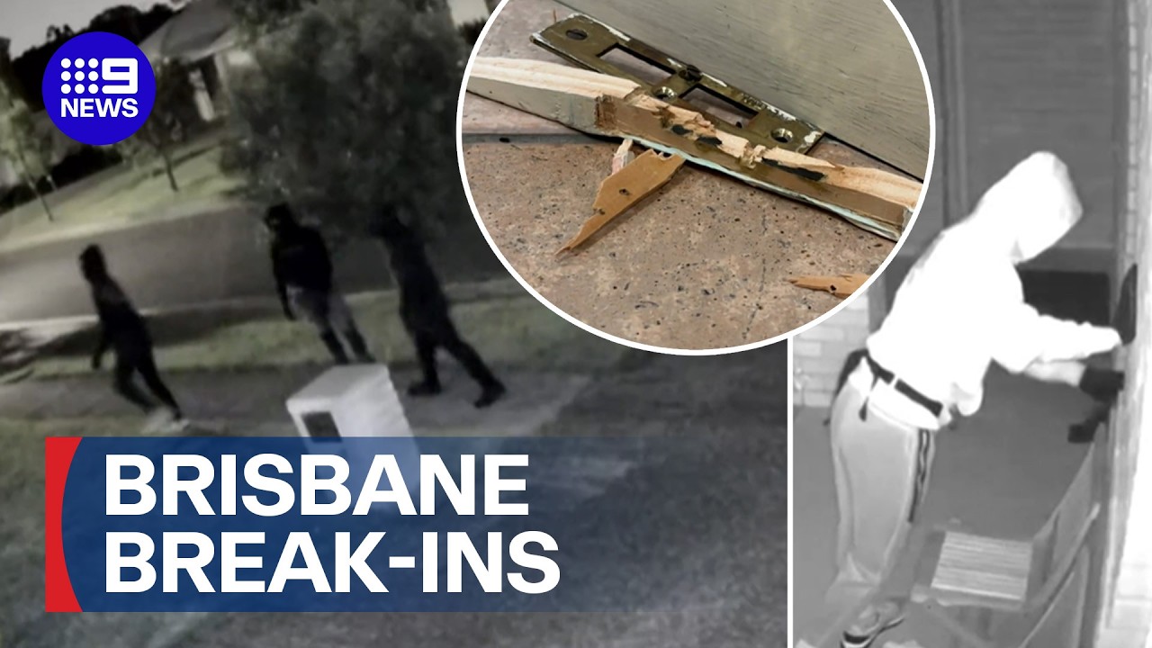 Three on the run after hectic Brisbane crime spree | 9 News Australia
