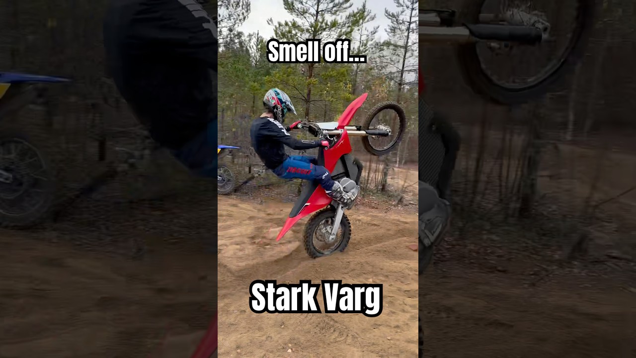 Is the STARK VARG the best bike? Not even full throttle 😎 #starkvarg #stark #wheelie #twostroke