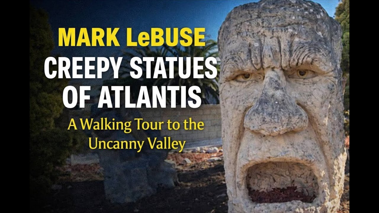 Mark LeBuse creepy statues of Atlantis. A walking tour to the uncanny valley. Two Rocks.