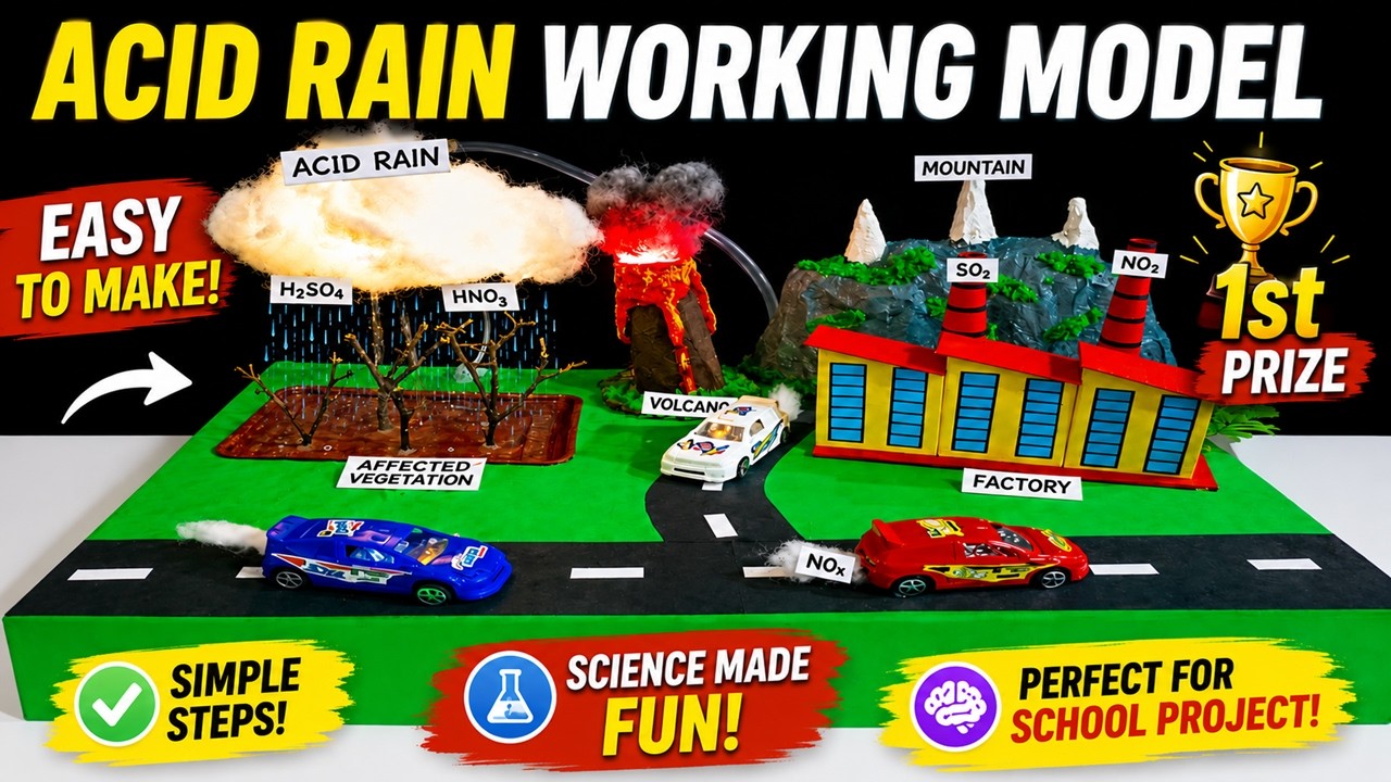 How to Make an Acid Rain Working Model | Science Exhibition Project (Award Winning DIY Guide)