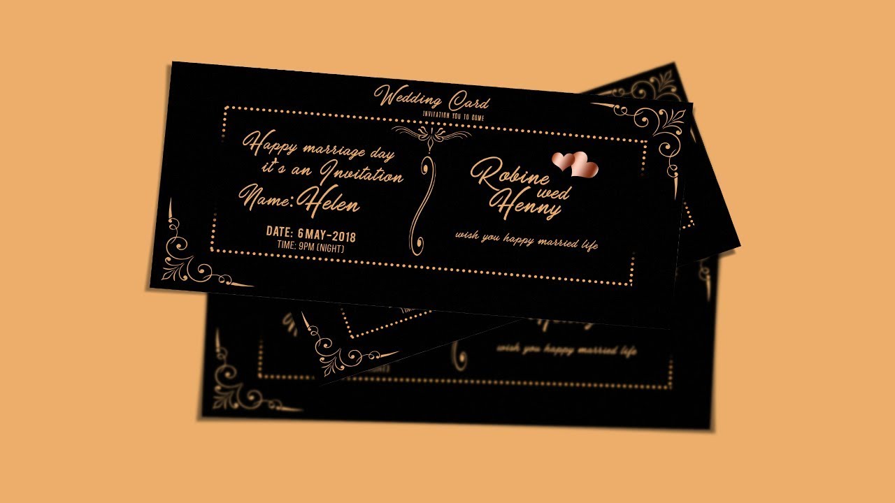 Wedding Invitations Card Design-Photoshop