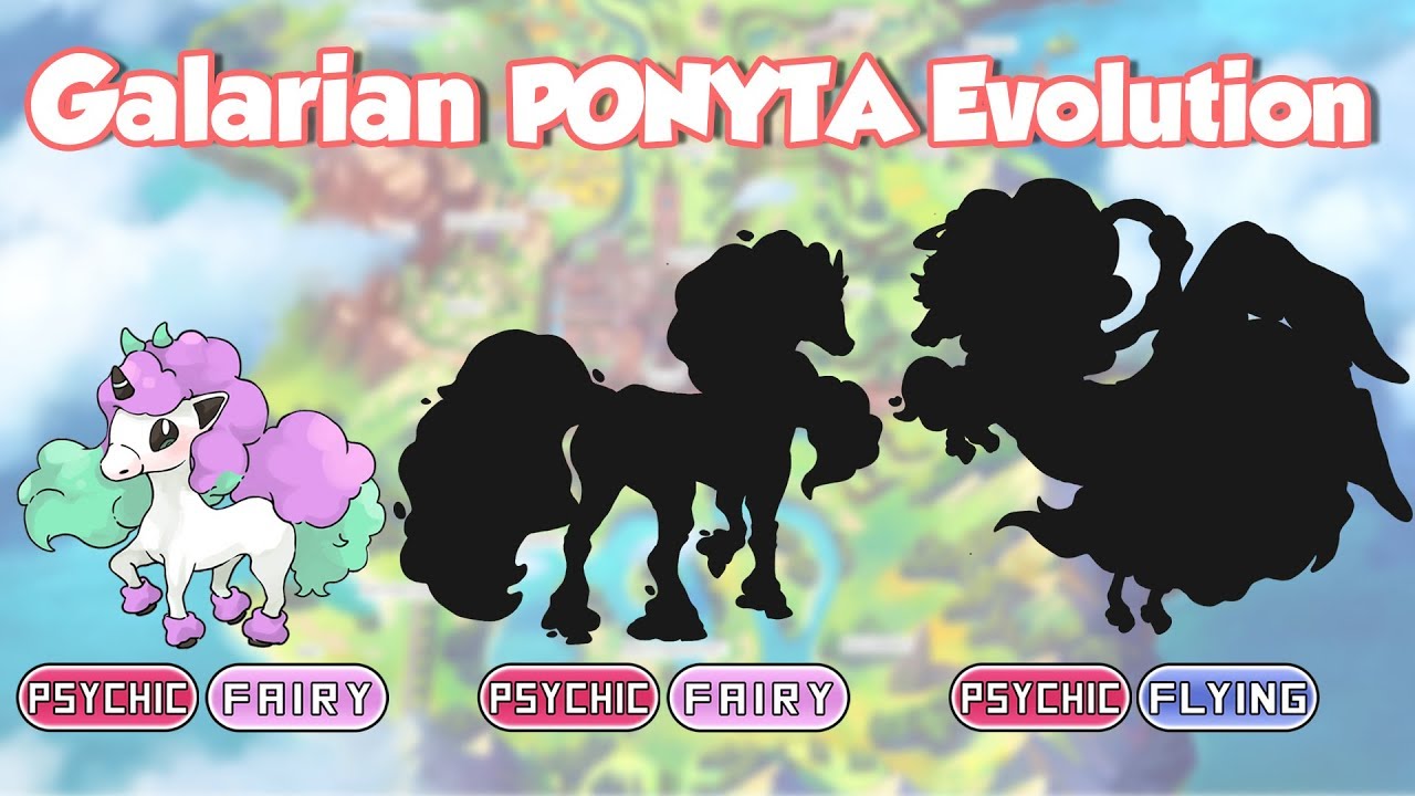 Galarian PONYTA - RAPIDASH & Mega Evolution | Galar Form Pokemon Fanart