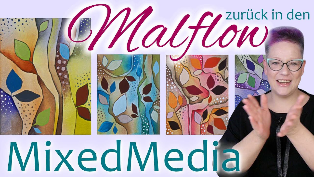 Intuitive MIXED MEDIA Malerei❤️Nach langer Zeit wieder Malen & zurück in den kreativen FLOW finden.