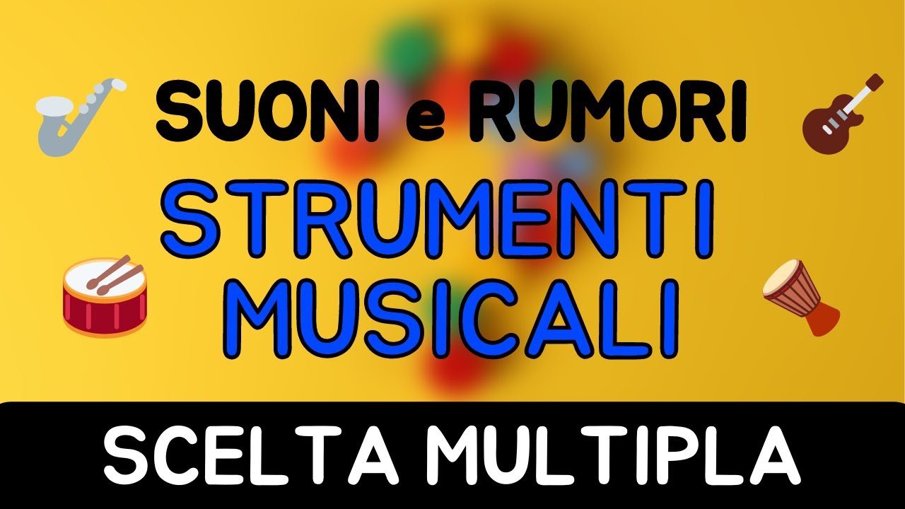 🎵 Suoni e Rumori da Indovinare - Scelta Multipla - Strumenti Musicali - Audio Quiz 🎵