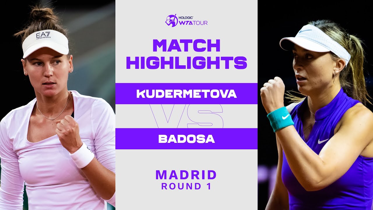 Veronika Kudermetova vs. Paula Badosa | 2022 Madrid Round 1 | WTA Match Highlights