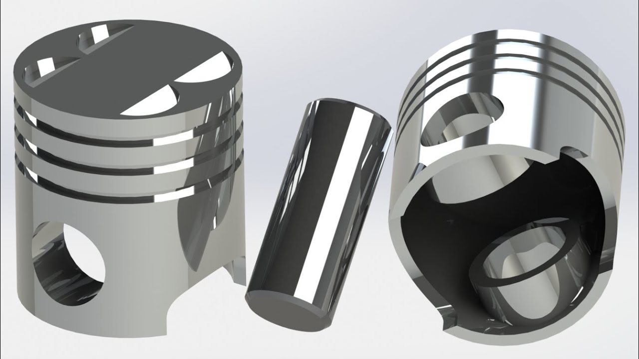 Solidworks Piston & Pin tutorial 1/12 | Solidworks Engine design tutorial | Tutorial for beginners