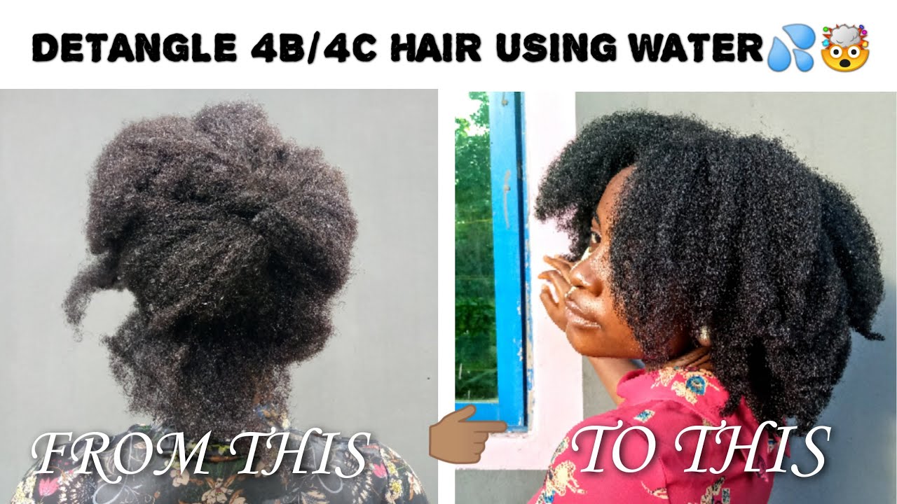 How to Detangle Type 4 Hair Using Water💦