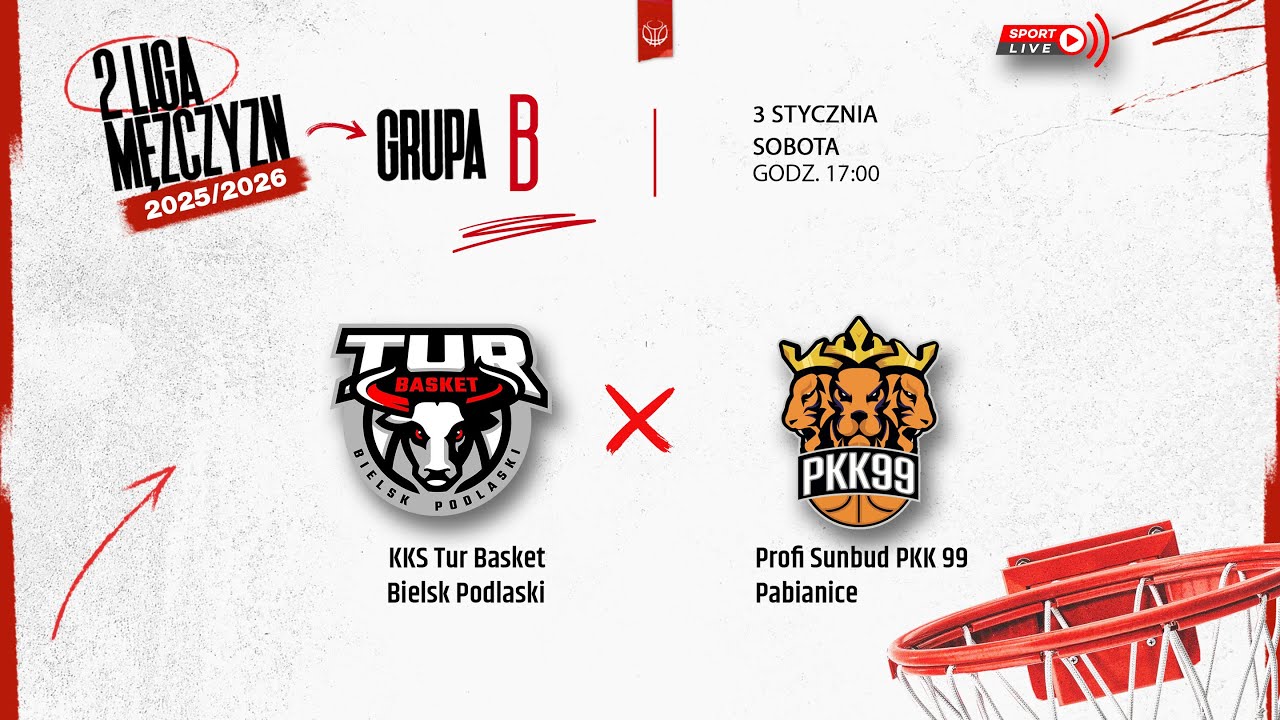 KKS Tur Basket Bielsk Podlaski - Profi Sunbud PKK 99 Pabianice (2 LM)