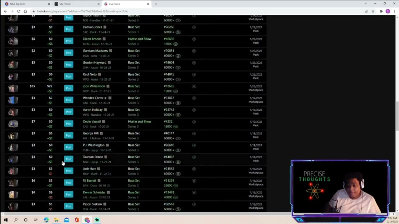 Navigating the NBA Top Shot marketplace, livetoken and momentranks analysis
