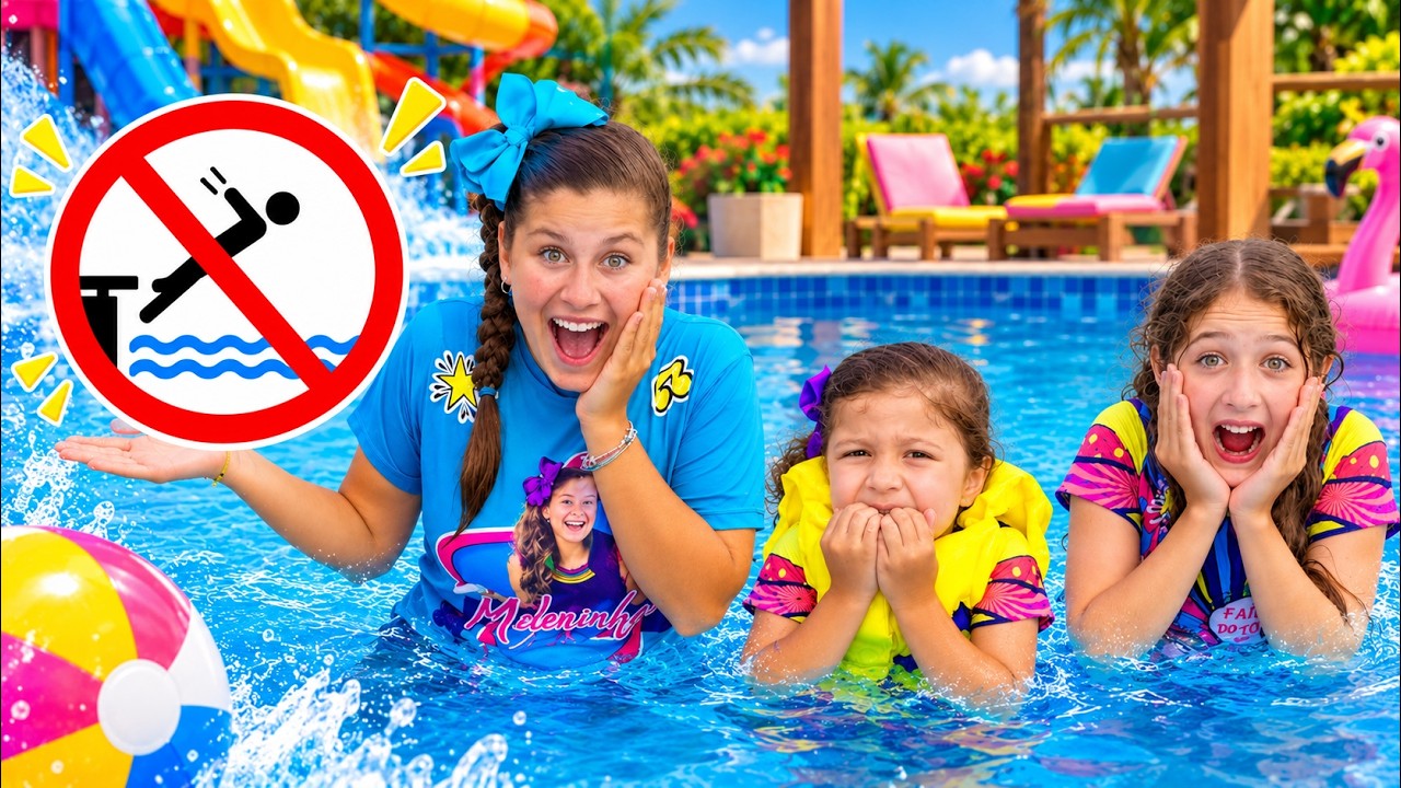 REGRAS DE CONDUTA PARA CRIANÇAS NA PISCINA - Mileninha Learn Rules of Conduct for Children in Pool