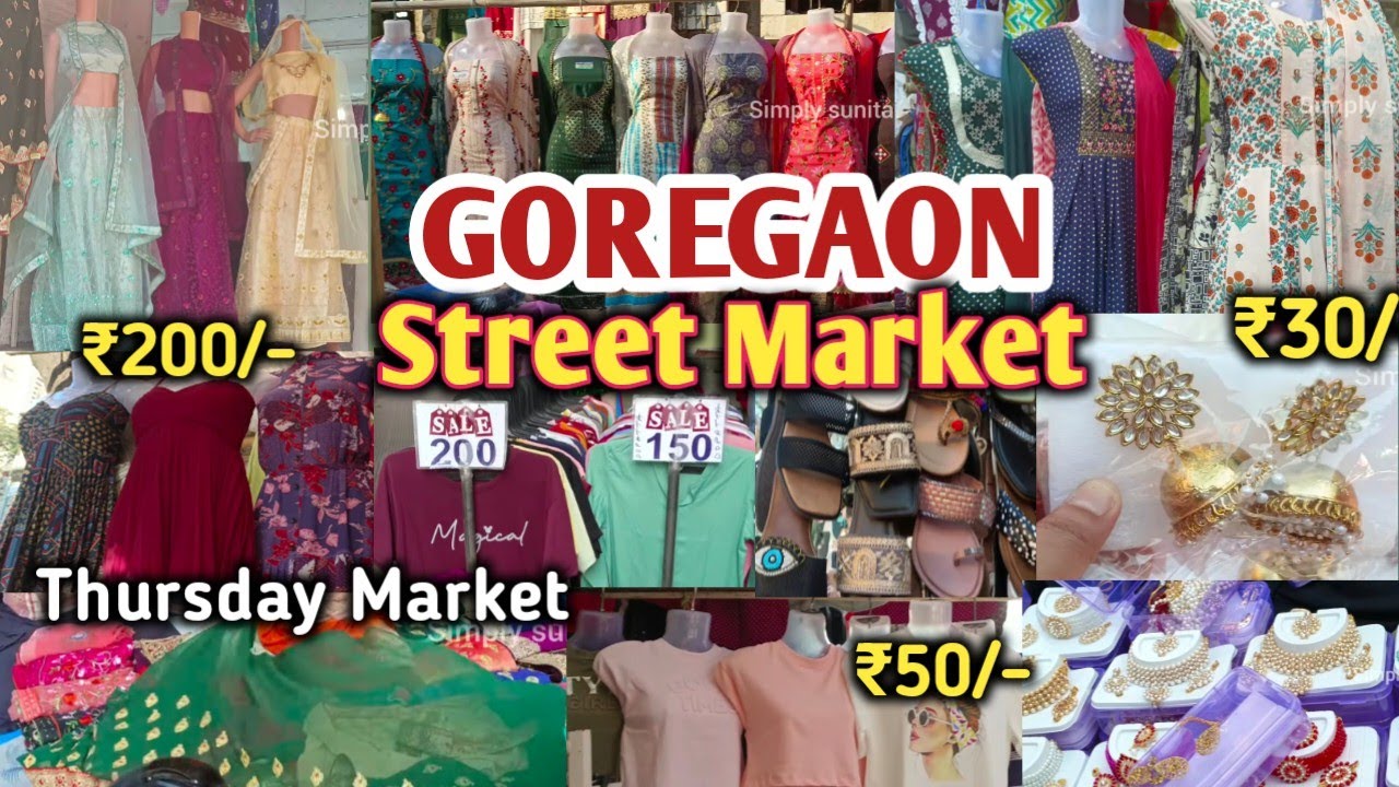 गोरेगाव गुरुवार बाजार-Goregaon West Street Market start at ₹10!! Goregaon Thursday Market!!