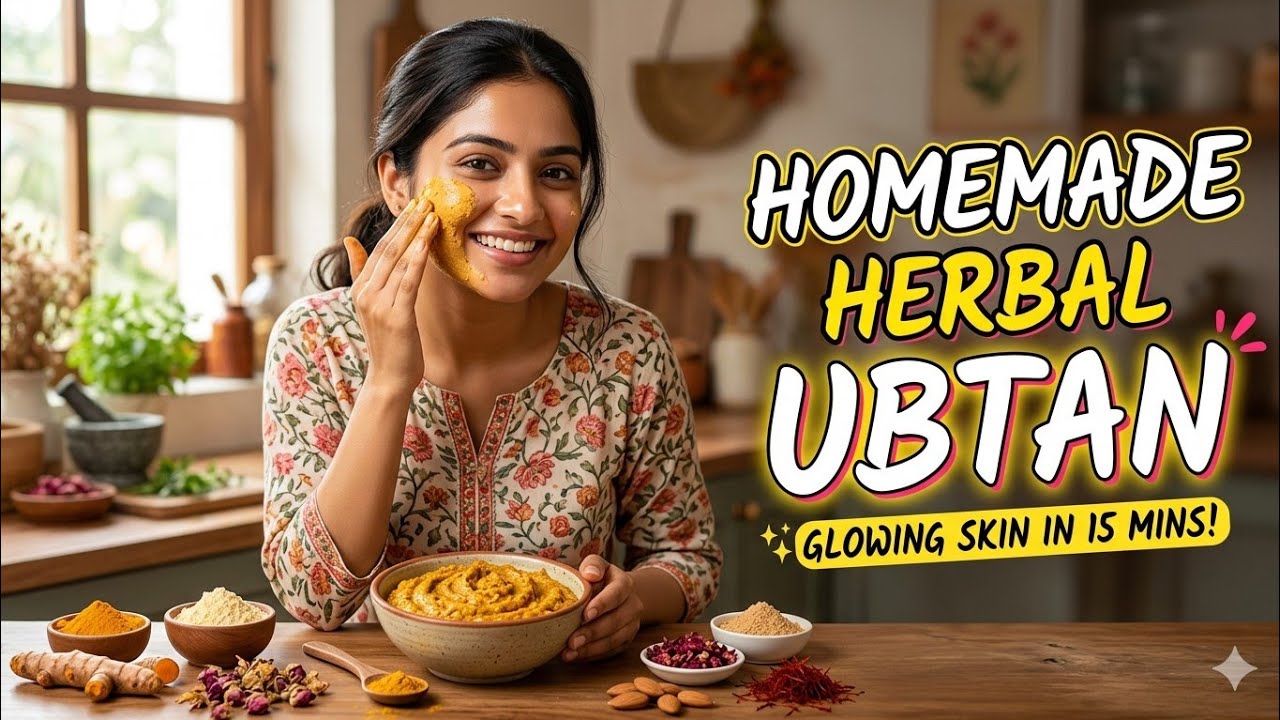 Homemade Herbal  Ubtan For Skin Whitening & Brightening |Get Natural Glow at Home | Desi BeautyTips 