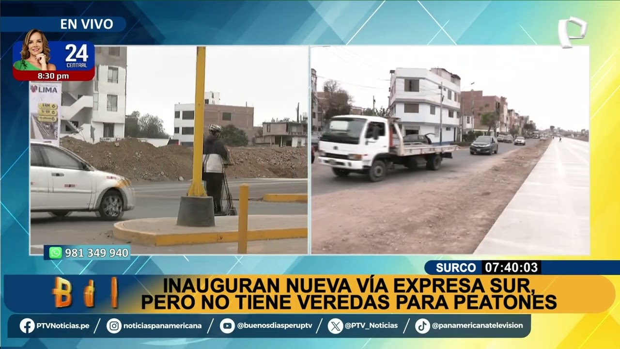 No tiene veredas: Así luce la nueva Vía Expresa Sur en Surco a un día de su inauguración
