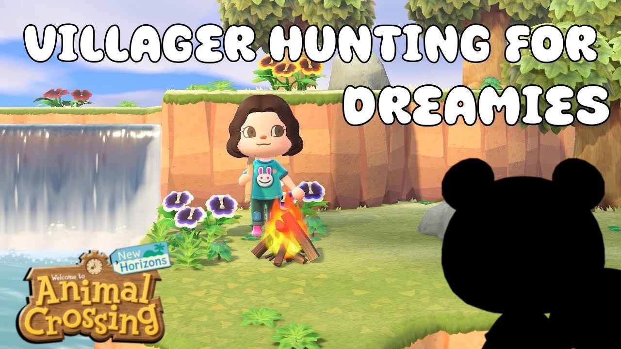 Villager Hunting for Dreamies in Animal Crossing: New Horizons