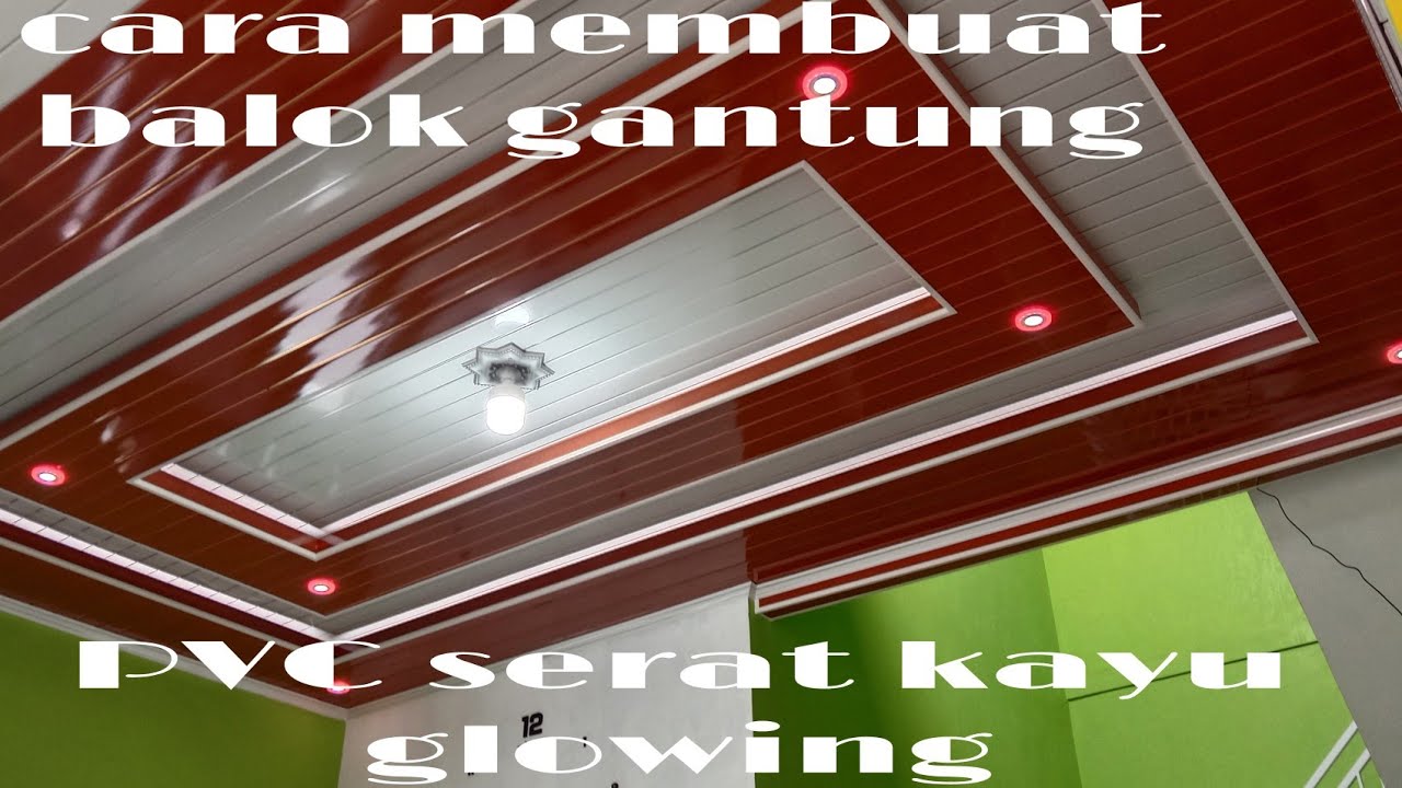 PLAFON PVC DROP CEILIING BALOK GANTUNG putih nat coklat serat kayu #dropceiling