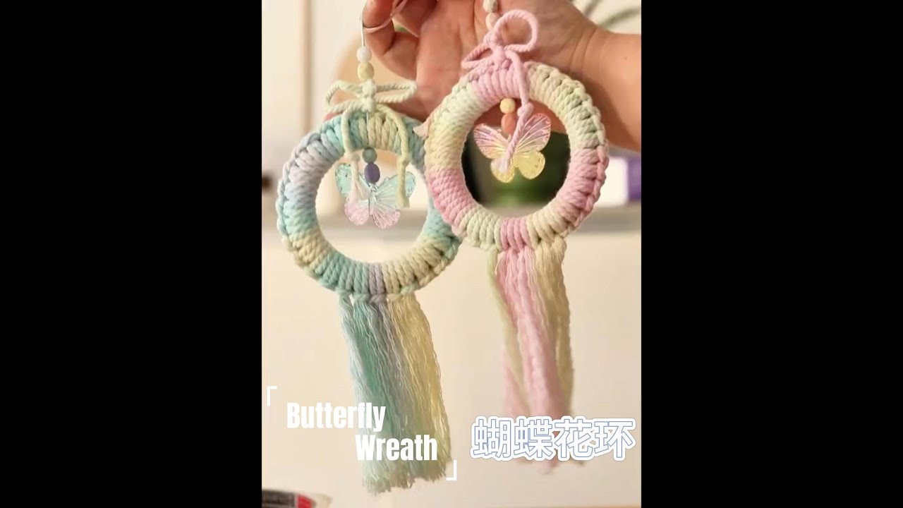 Whimsical DIY Delight: Step-by-Step Guide to Crafting a Macrame Butterfly Wreath