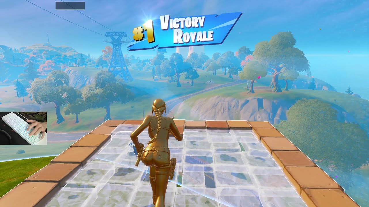 GOLD LARA CROFT GAMEPLAY / Solo Victory Royale + HANDCAM (Fortnite Season 6 No Commentary)